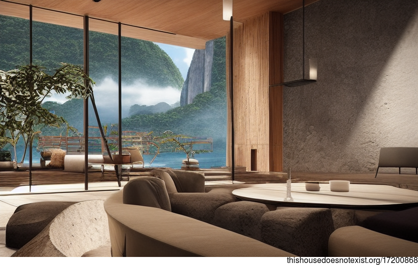 Rio de Janeiro Brazil Interior Sunset Wood Stone Interior Design Rio ...