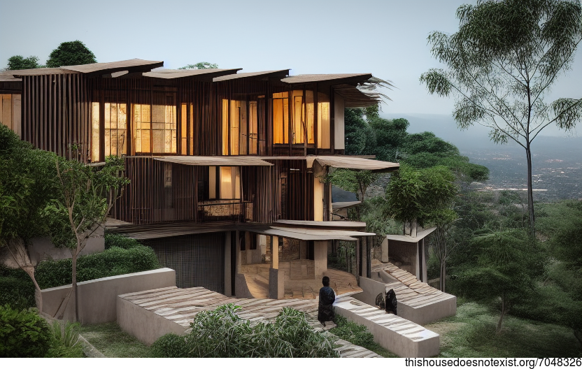 A Modern Architecture Home in Kigali, Rwanda with Exposed Wood and ...